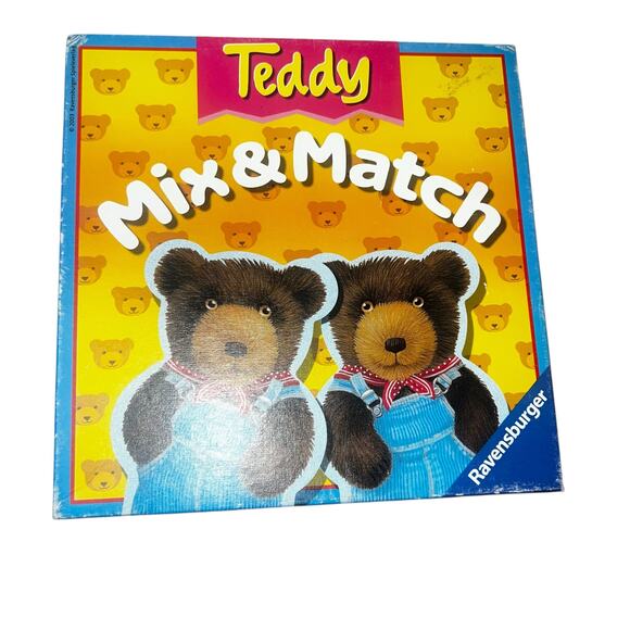 Vintage Ravensburger Teddy Bear Mix & Match bear shaped card game ages 2.5 & up - Picture 1 of 5